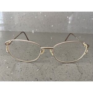 Marchon Tres Jolie Eyeglasses Frames ONLY 110 662 Gold Full Rim Oval 54-17-130